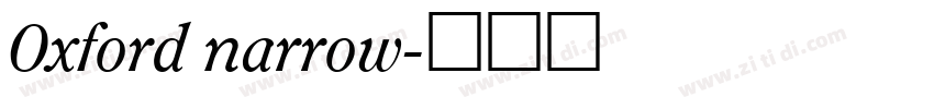 Oxford narrow字体转换